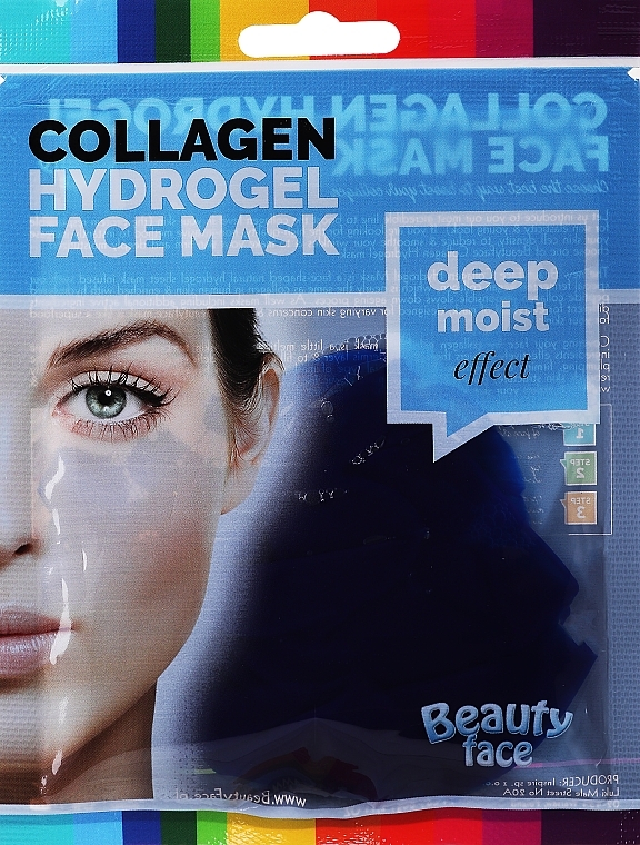 Колагенова терапія з морськими водорослями  - Beauty Face Collagen Hydrogel Mask — фото N1