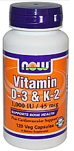 Капсулы "Витамины Д3 и К2" - Now Foods Vitamin D3 & K2 1000 IU/45mcg — фото N2