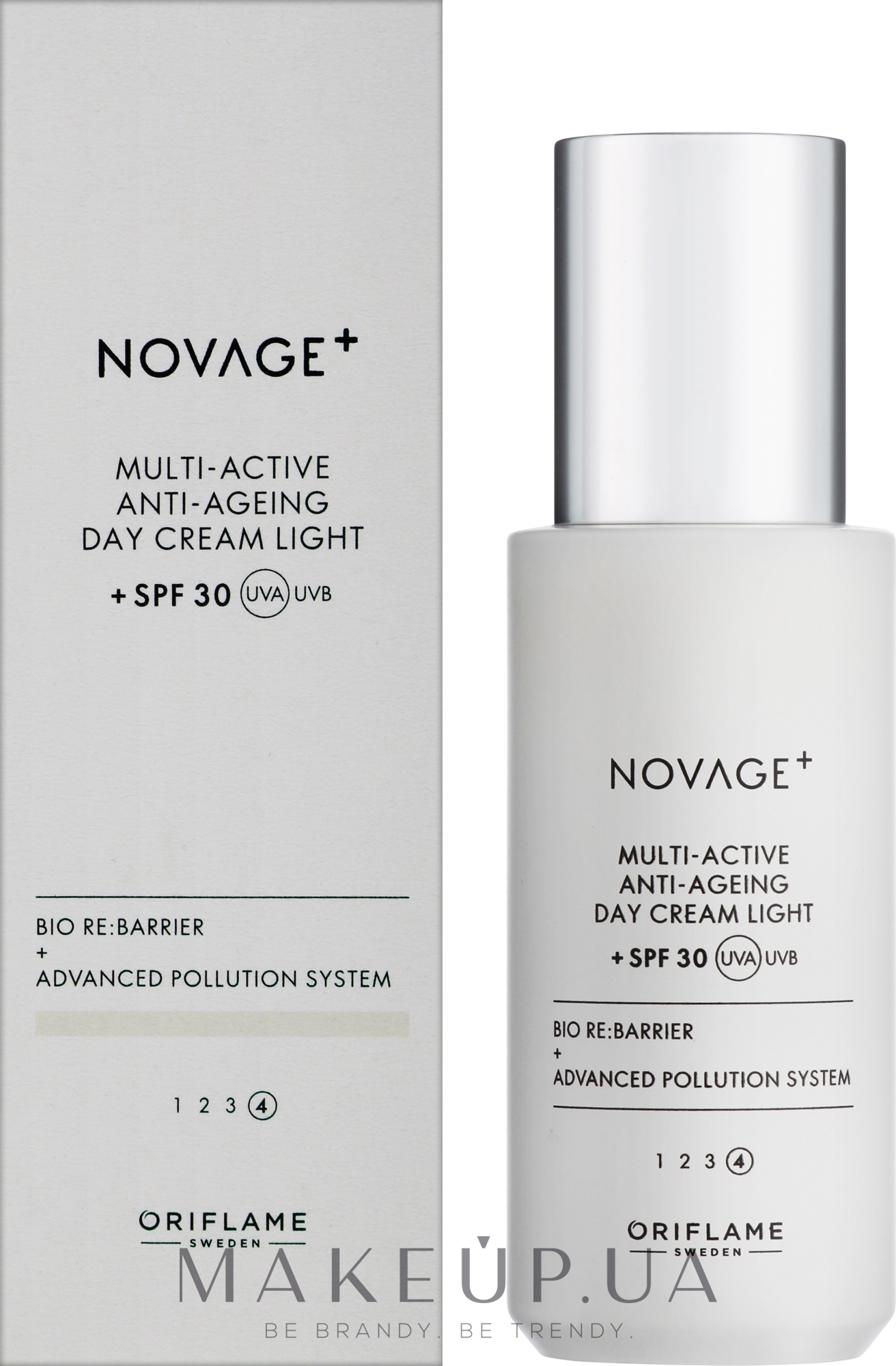 Легкий мультиактивный дневной крем для лица SPF30 - Oriflame Novage+ Multi-Active Anti-Ageing Day Cream Light — фото 50ml