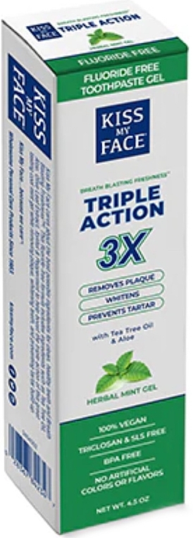 УЦЕНКА Зубная паста «Тройное действие» - Kiss My Face Triple Action Toothpaste * — фото N2