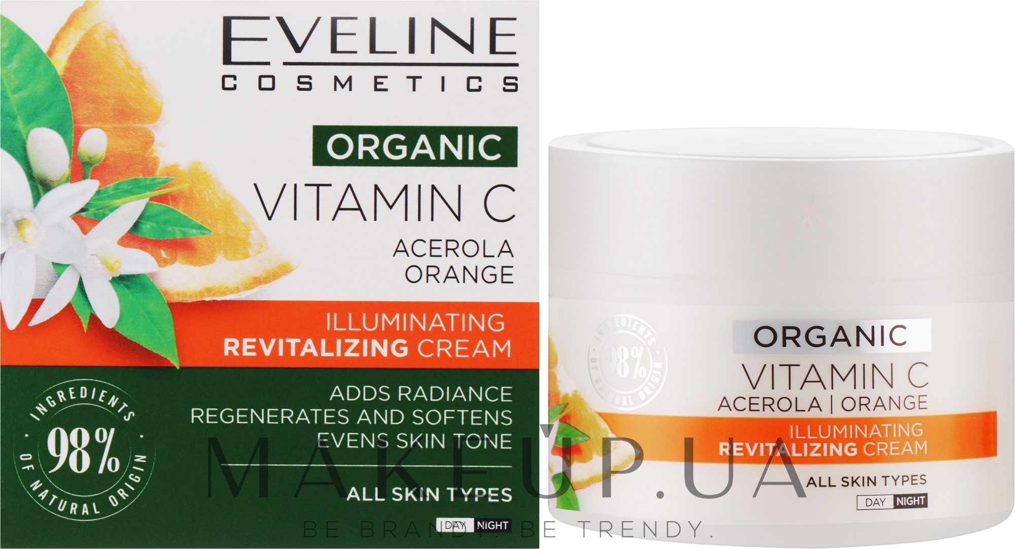 Восстанавливающий крем с витамином С - Eveline Cosmetics Organic Vitamin C Cream — фото 50ml