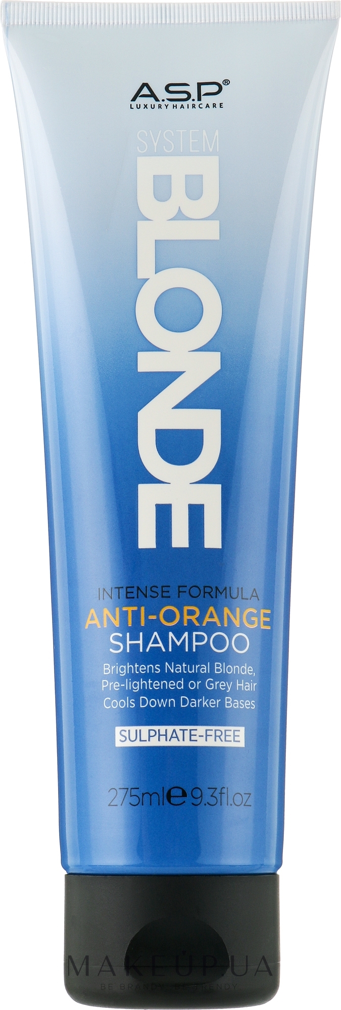 Шампунь против нежелательных оранжевых оттенков - ASP System Blonde Anti-Orange Shampoo — фото 275ml