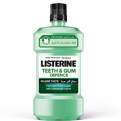 Ополаскиватель для полости рта "Защита зубов и дёсен" - Listerine Teeth & Gum Defense Milder Taste Mouthwash — фото N1