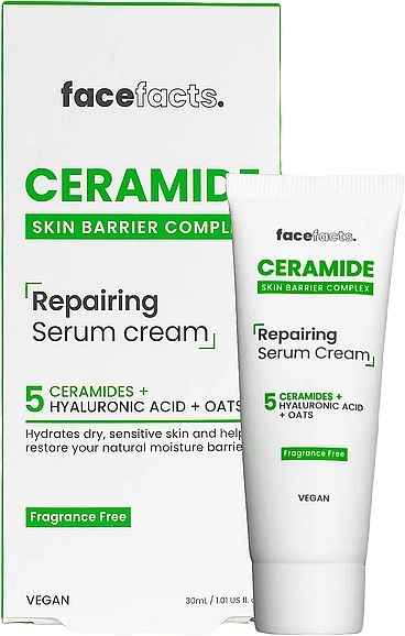 Відновлювальна крем-сироватка з керамідами - Face Facts Ceramide Repairing Serum Cream — фото N1