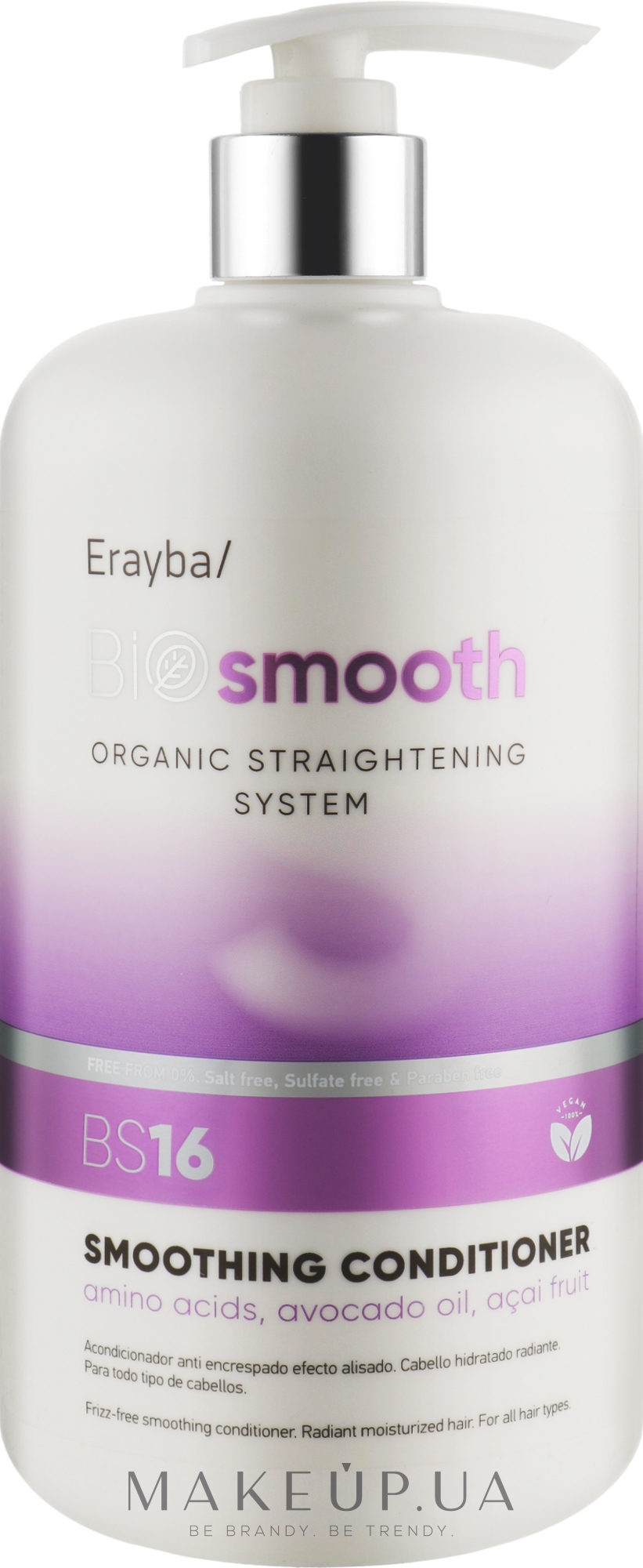 Кондиционер для выпрямления волос - Erayba Bio Smooth Smoothing Conditioner BS16 — фото 1000ml