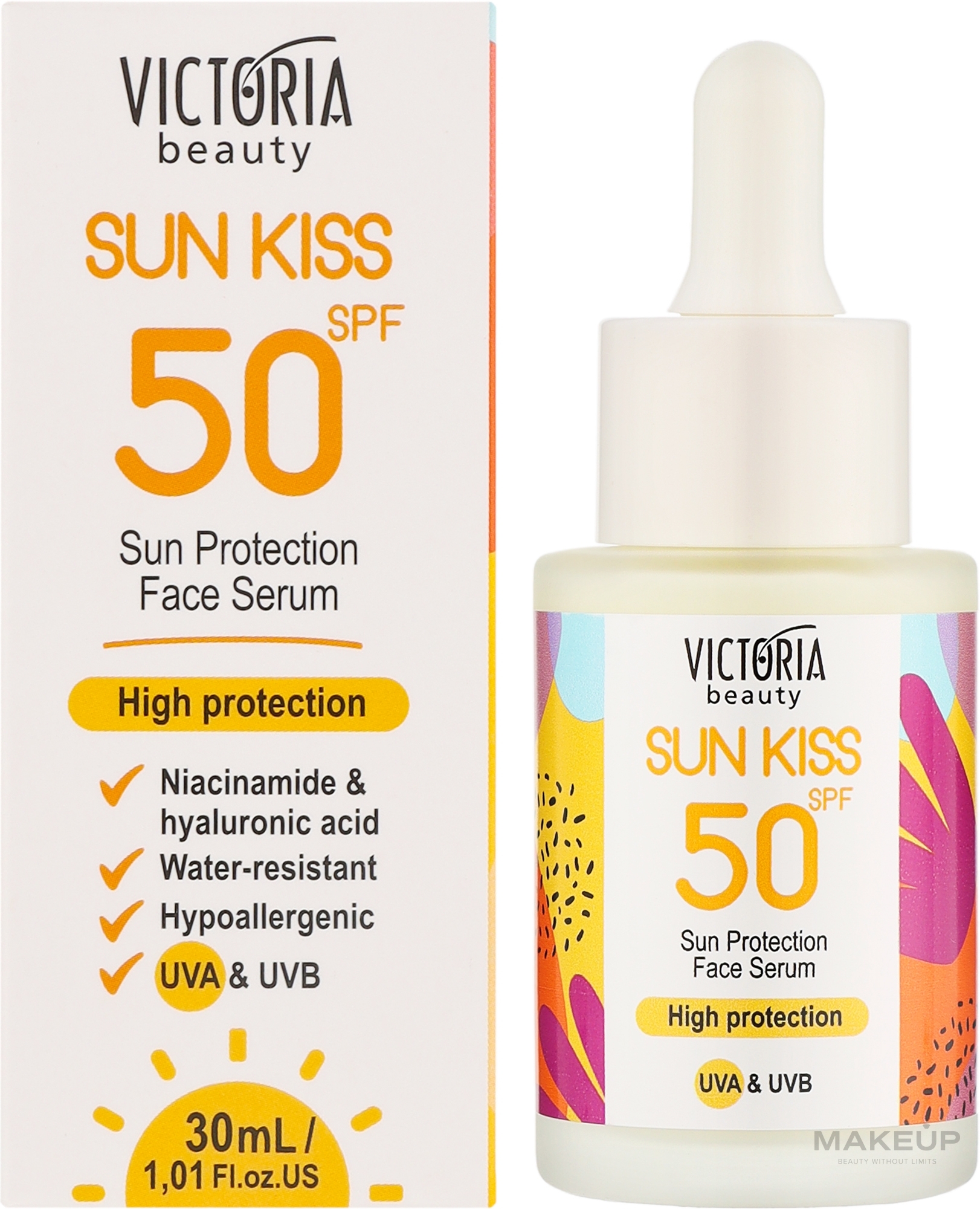 Сонцезахисна сироватка - Victoria Beauty Sun Kiss Sun Protection Face Serum SPF50 — фото 30ml