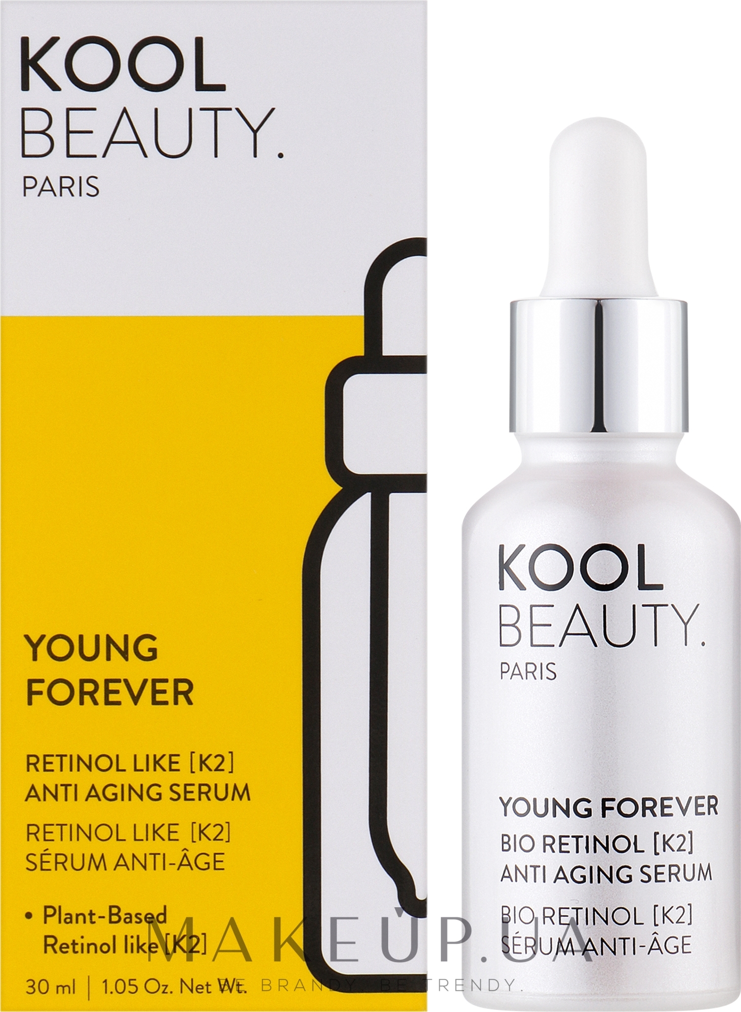 Антивікова сироватка для обличчя - Kool Beauty Young Forever Bio Retinol [K2] Anti Aging Serum — фото 30ml