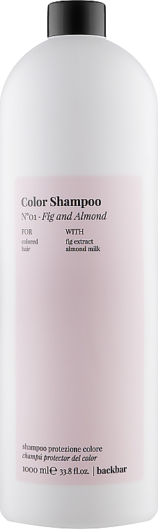 Шампунь для фарбованого волосся "Інжир і мигдаль" - Farmavita Back Bar No1 Color Shampoo Fig and Almond — фото N1