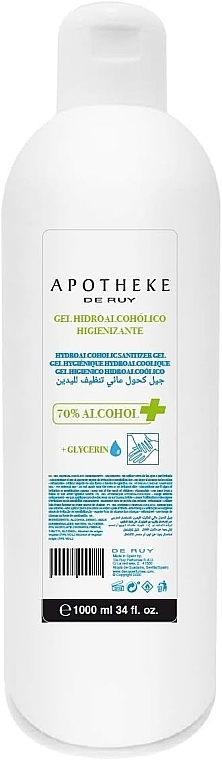 Дезинфицирующий гель для рук - Apotheke de Ruy Hydro-Alcoholic Sanitizing Gel — фото N1