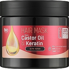 Парфумерія, косметика Маска для волосся "Castor Oil & Keratin" - Bio Naturell Hair Mask