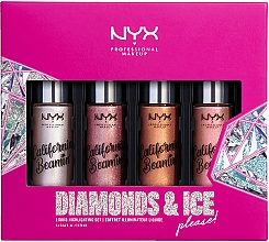 Духи, Парфюмерия, косметика Набор - NYX Professional Makeup Diamonds & Ice, Please Shimmer Body Oil (shimmer/4x13,76ml)