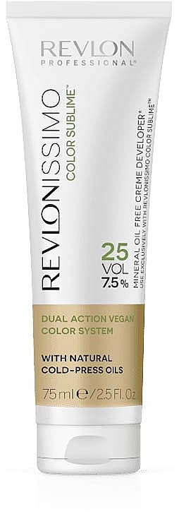 Кремообразный окислитель 7,5% - Revlon Professional Revlonissimo Color Sublime Vegano Cream Oil Developer 25Vol — фото N1