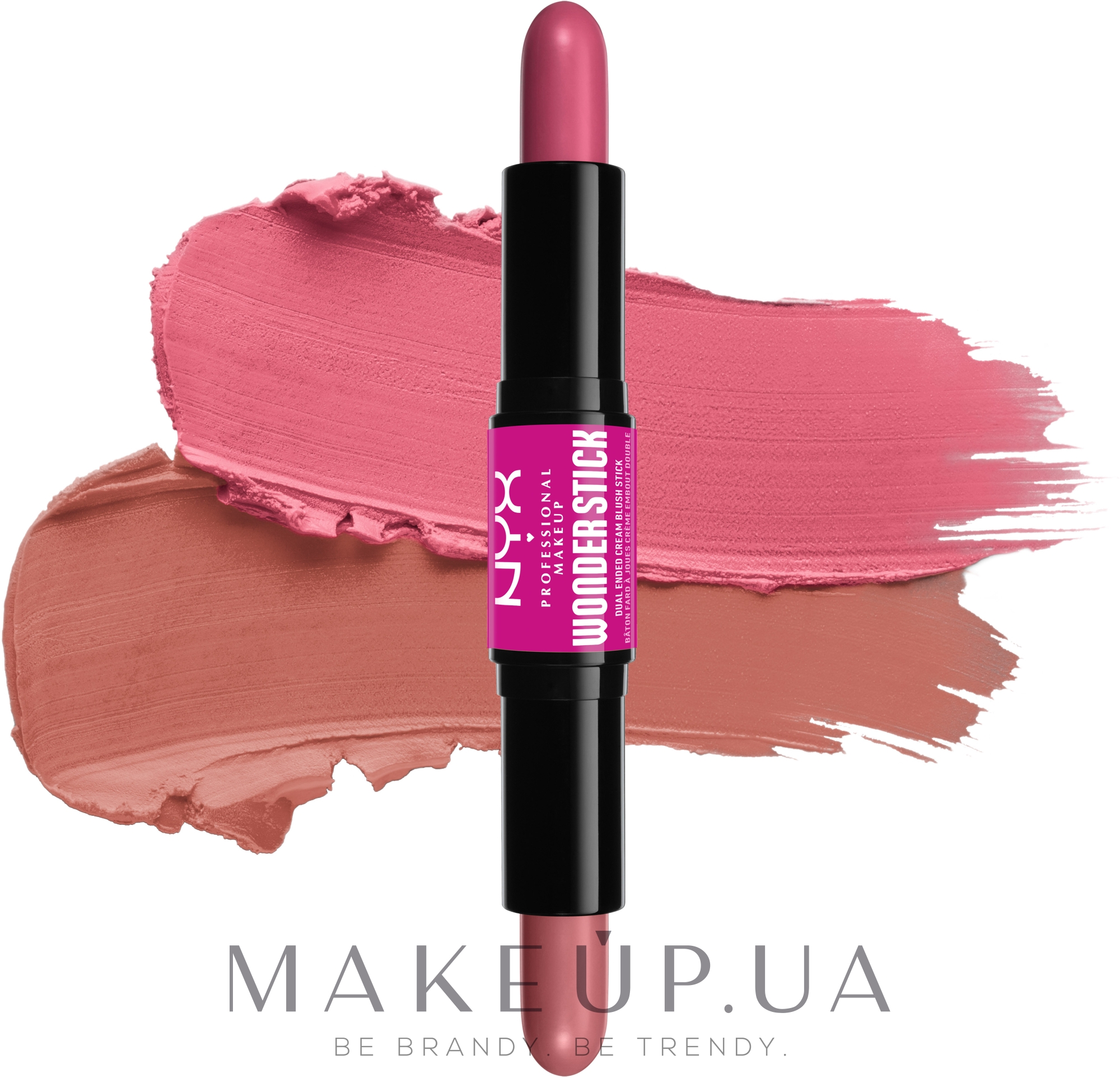 Двухсторонние кремовые румяна - NYX Professional Makeup Wonder Stick Blush — фото 01 - Light Peach and Baby Pink