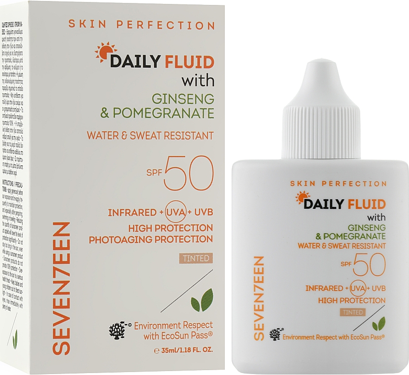 Крем сонцезахисний SPF 50, тонувальний  - Seventeen Skin Perfection Daily Fluid SPF 50 Tinted — фото N2
