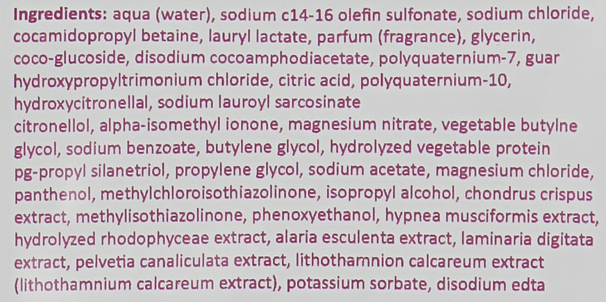 Шампунь для вьющихся волос - L’Alga Seacurl Shampoo (пробник) — фото N3