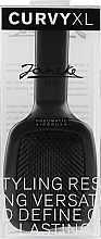 Расческа для волос, матовая черная - Janeke Curvy XL Pneumatic Airbrush — фото N1
