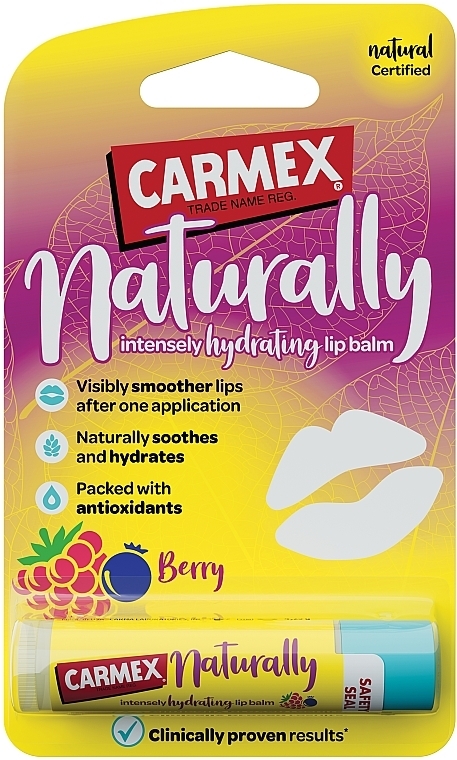 Бальзам для губ "Ягоды" - Carmex Naturally Lip Balm Berry — фото N3