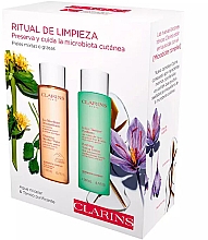 Духи, Парфюмерия, косметика Набор - Clarins Cleansing Ritual Set (micell/wat/200ml + f/lot/200ml)