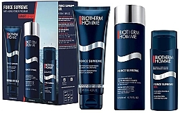 Духи, Парфюмерия, косметика Набор - Biotherm Homme Force Supreme Anti-Ageing Power Program (f/gel/50ml + lot/200ml + cleanser/125ml)