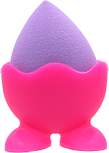 Спонж для макияжа на силиконовой подставке, PF-58, фиолетовый - Puffic Fashion (цвет подставки в асс.) — фото N4