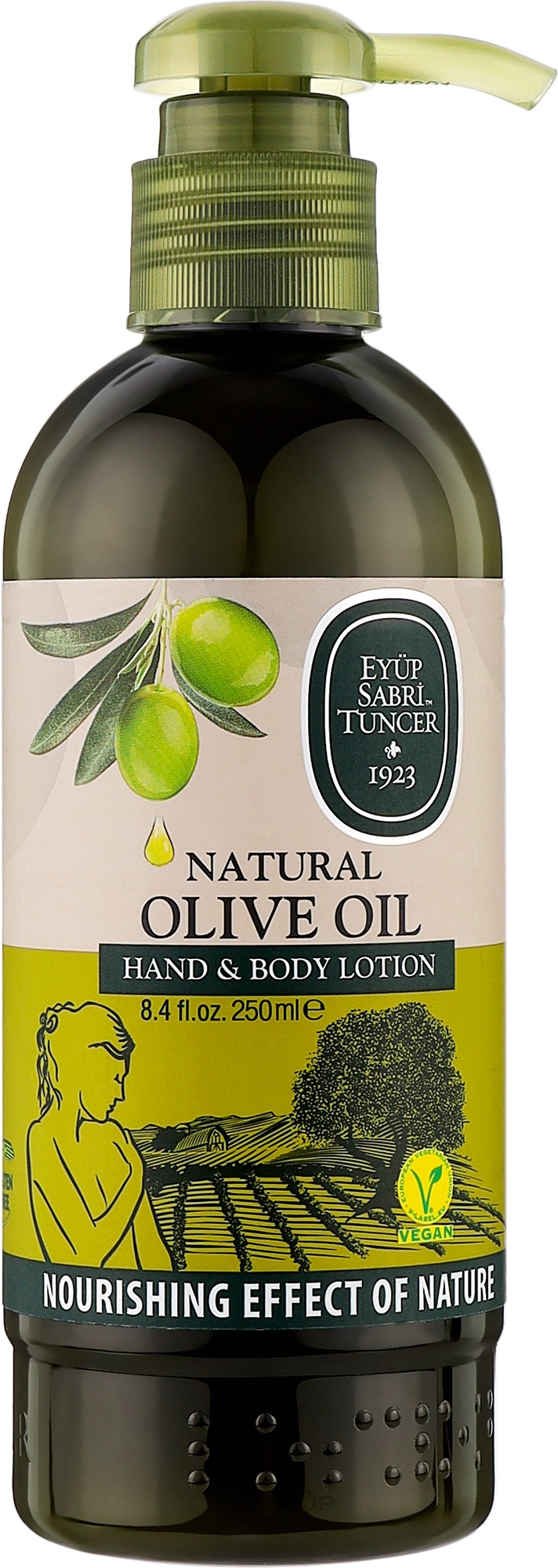Зволожувальний лосьйон для рук і тіла з оливковою олією і олією ши - Eyup Sabri Tuncer Olive Oil — фото 250ml