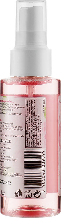 Натуральная розовая тонизирующая вода для лица, шеи и декольте - Floslek — фото N2