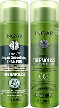 Набір для кератинового випрямлення волосся - Inoar Argan Oil Thermoliss (shm/1000ml + treatment/1000ml) — фото N1