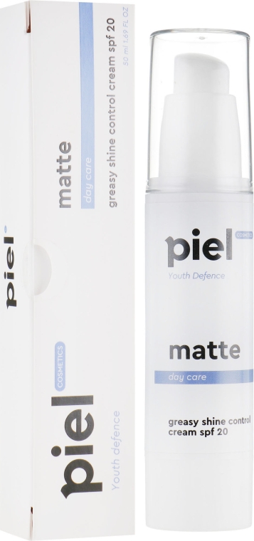 Зволожуючий денний крем з матуючим ефектом SPF20 - Piel Cosmetics Youth Defenсe Cream Matte Face Care Day — фото N2