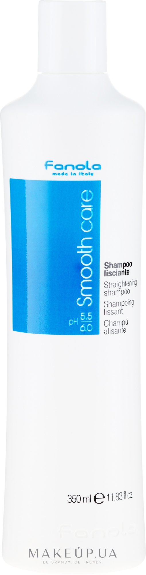 Шампунь з олією бавовни для неслухняного волосся - Fanola Straightening Shampoo — фото 350ml