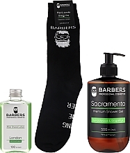 Подарочный новогодний набор для мужчин - Barbers Mens Set Sandalwood & Grapefruit (sh/gel/500ml + aft/sh/lot/100ml + socks/2pcs) — фото N2