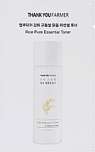 Духи, Парфюмерия, косметика Тонер для лица - Thank You Farmer Rice Pure Essential Toner (пробник)