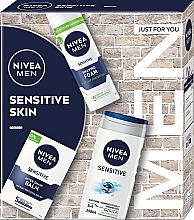 Набор - NIVEA MEN Sensitive Skin (sh/gel/250ml + ash/balm/100ml + foam/200ml) — фото N1