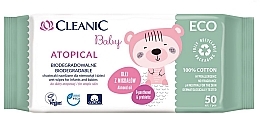 Парфумерія, косметика Дитячі вологі серветки для чутливої й атопічної шкіри, 50 шт. - Cleanic Eco Baby Atopical