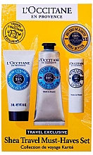 Духи, Парфюмерия, косметика Набор - L'Occitane Shea Travel Must-Haves Set (b/cr/20ml + h/cr/30ml + lip/balm/2g + b/balm/10ml)