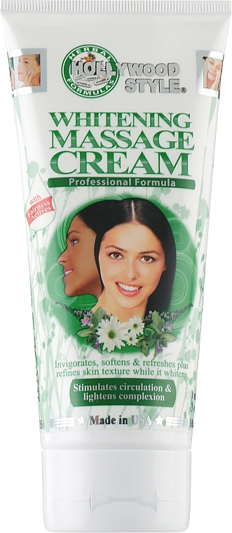 Відбілювальний масажний крем для шкіри обличчя - Hollywood Style Whitening Massage Cream — фото N1