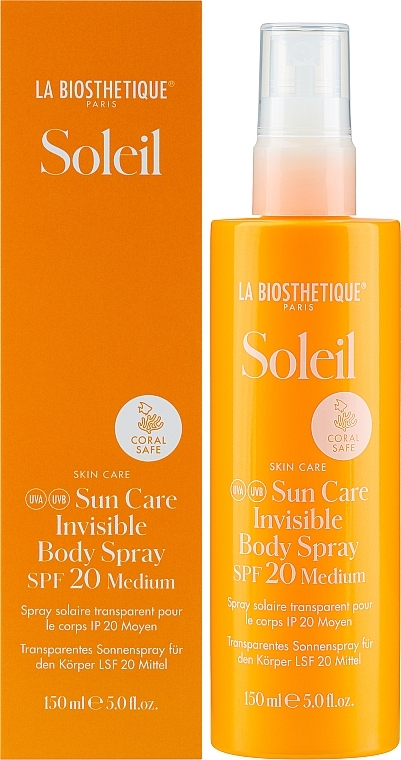 Спрей для тела для защиты от солнца SPF 20 - La Biosthetique Soleil Sun Care Invisible Body Spray SPF 20 — фото N2