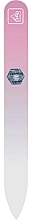 Скляна пилочка для нігтів, 9 см, пастельно-рожева - Erbe Solingen Soft-Touch — фото N1