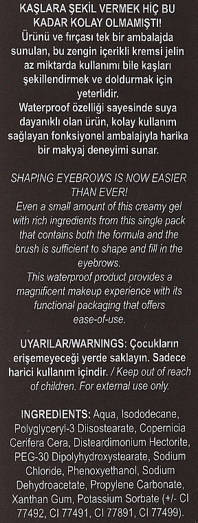Моделирующий гель для бровей - Pastel Profashion Eyebrow Designer Gel 2 In 1 Filler & Shaper Brow Palette — фото N3