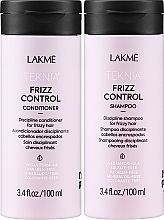 УЦЕНКА Набор дисциплинирующий - Lakme Teknia Frizz Control (shm/100ml + conditioner/100ml) * — фото N2