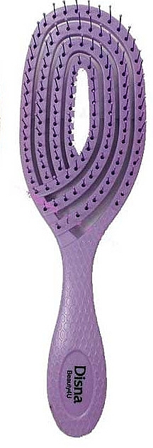 Расческа для волос овальная продувная, фиолетовая - Disna Beauty4U Magic Twister Brush — фото N1