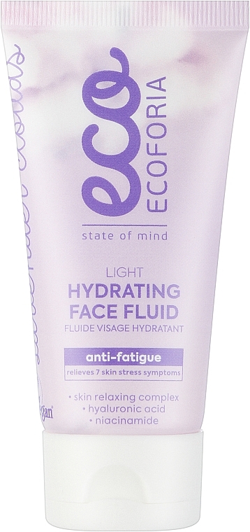 Флюїд для обличчя - Ecoforia Lavender Clouds Light Hydrating Face Fluid