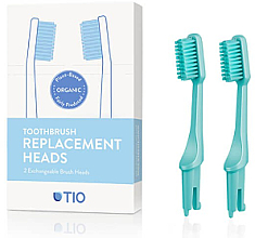 Сменные насадки для зубной щетки, средняя щетина, бирюзовая - TIO Toothbrush Medium — фото N1