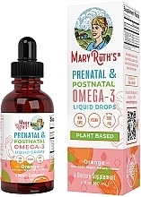 Жидкие капли "Омега-3" для беременных и кормящих женщин - MaryRuth Organics Prenatal & Postnatal Omega-3 Liquid Drops Orange — фото N1
