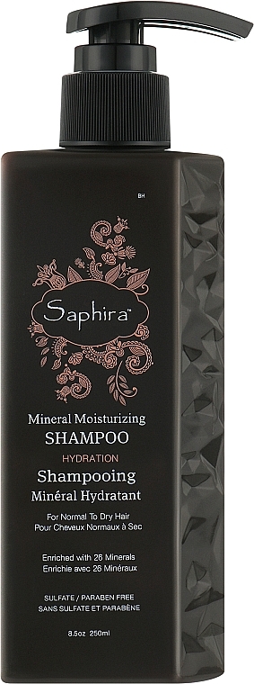 Шампунь для зволоження волосся - Saphira Hydration Mineral Moisturizing Shampoo — фото N2