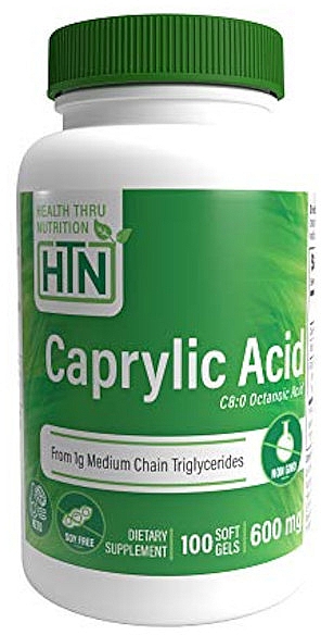 Пищевая добавка "Каприловая кислота" - Health Thru Nutrition Caprylic Acid 600 Mg — фото N1