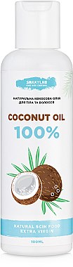 ПОДАРОК! Кокосовое масло «100% Pure» - SHAKYLAB Coconut Oil — фото N2