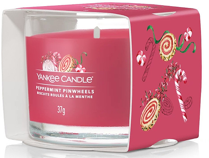 Ароматична міні-свічка у склянці "М'ятні вертушки" - Yankee Candle Peppermint Pinwheels — фото N2