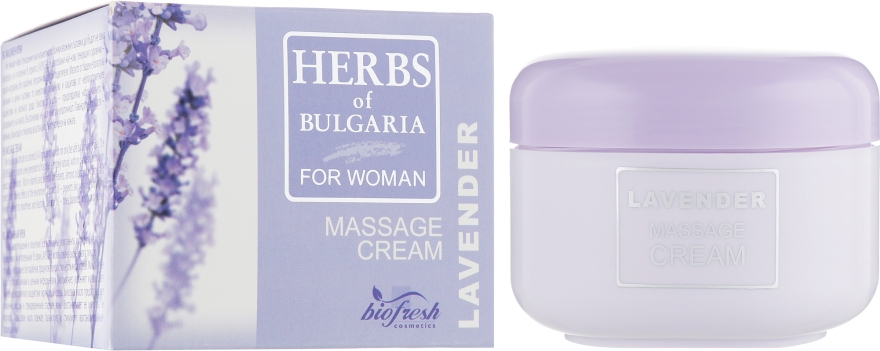 Массажный крем для тела "Лаванда" - BioFresh Herbs of Bulgaria Massage Cream Lavender