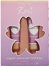 Парфумерія, косметика Набір хайлайтерів - Makeup Revolution x Roxi Cherry Blossom Highlighter Duo (highlighter/2x15ml)