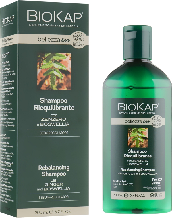 Відновлювальний шампунь - BiosLine BioKap Rebalancing Shampoo — фото N1